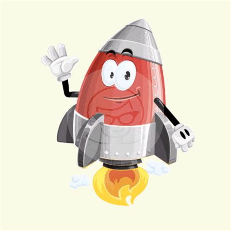 Cartoon Rocket Character Animated S Graphicmama