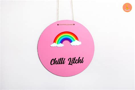 Rainbow Name Plate Happynest