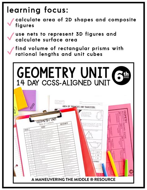 Geometry Unit Th Grade Ccss Maneuvering The Middle