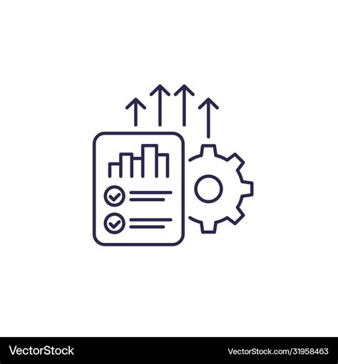 Increase Productivity Line Icon Royalty Free Vector Image