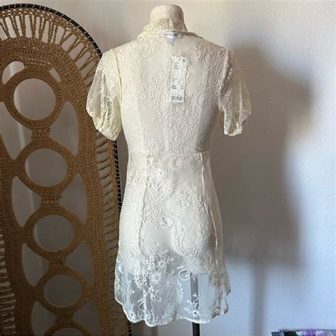 Urban Outfitters Dresses Uo Connie Sheer Lace Mini Dress Poshmark