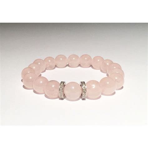 Rose Quartz And Real Diamond Bracelet Pink Bracelet By Pearlanajewelry Pink Diamond Jewelry