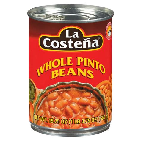 La Costeña Whole Pinto Beans 1975 Oz Case 12 Units