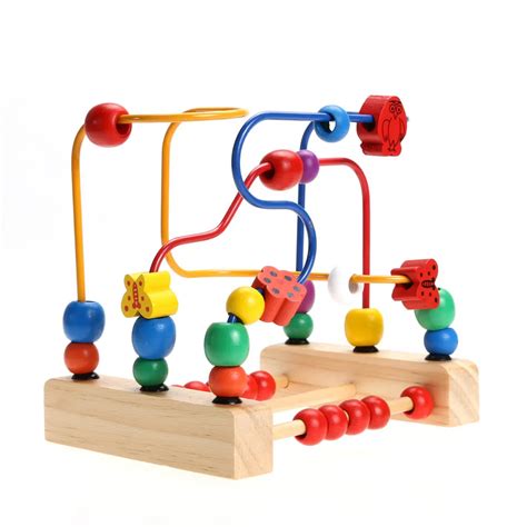 Wooden Toys For Childrens Labyrinth Education Wooden Blocks Bead Maze