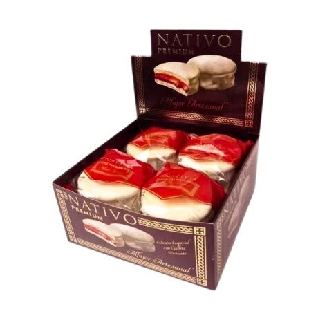 Caja X Alfajores Nativo Blanco Artesanales Premium Universo Binario