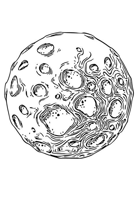 Free Printable Moon Craters Coloring Page, Sheet and Picture for Adults and Kids, Girls and Boys ...