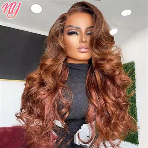 33 Reddish Brown 13x6 Lace Frontal Wig Body Wave Chocolate Brown Lace