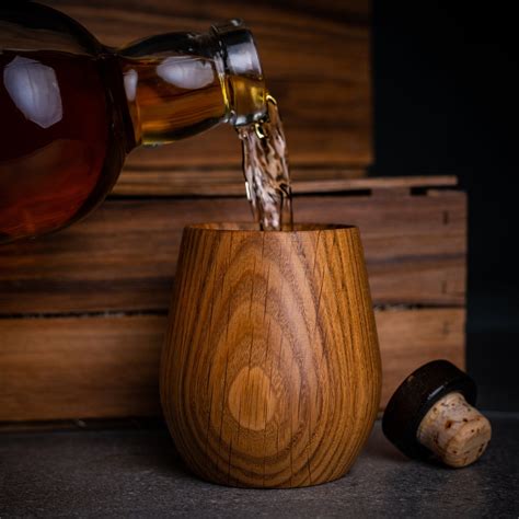 Charred Oak Whiskey Tumbler Whiskey Tumbler Wood Turning Whisky Tumbler