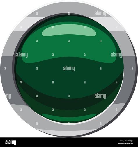 Green Button Icon Cartoon Style Stock Vector Image Art Alamy