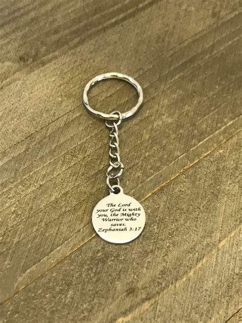 Scripture Keychain Scripture Ts Bible Verse Keychain Etsy