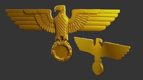 WWII German Eagle A 3D Model 3D Printable CGTrader