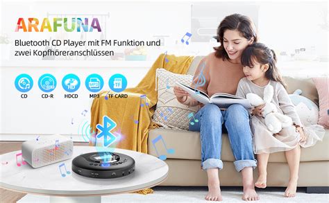 Cd Player Tragbar Arafuna Tragbarer Cd Player Bluetooth F R Auto Und