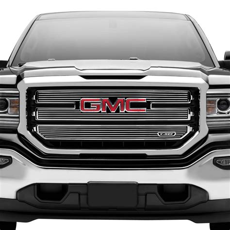 T Rex® Gmc Sierra 1500 2016 2017 3 Pc Polished Horizontal Laser Billet Grille