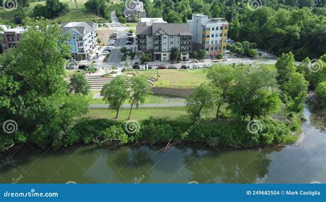 Rock Hill South Carolina USA June 3 2022 Aerial Orbiting Shot Of