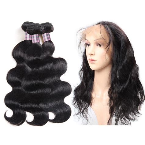 Ishow Hair Indian Straight Hair 3 Bundles With 360 Lace Frontal - IshowHair