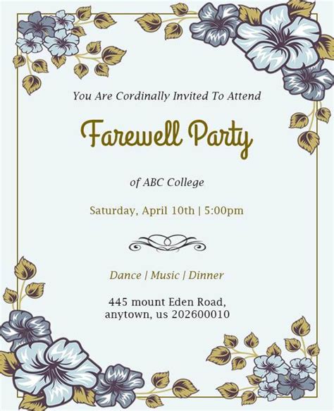 Create Custom Farewell Party Invitation Cards For Free With Quality Farewell Invitation