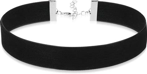 Lusofie Black Choker Necklace Classic Plain Black Choker Velvet Choker