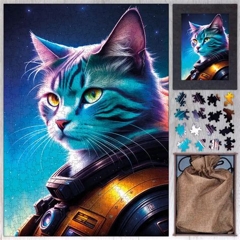 Space Cat Puzzle ️ Art Puzzles ️ Puzzles Print