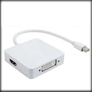 LipiWorld 3 In 1 Gold Plated Mini DisplayPort Thunderbolt To HDMI DVI