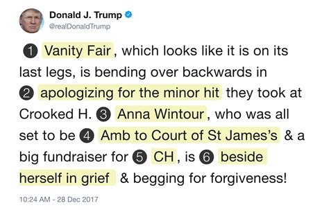 Anatomy Of A Trump Tweet Vanity Fair Edition The New York Times