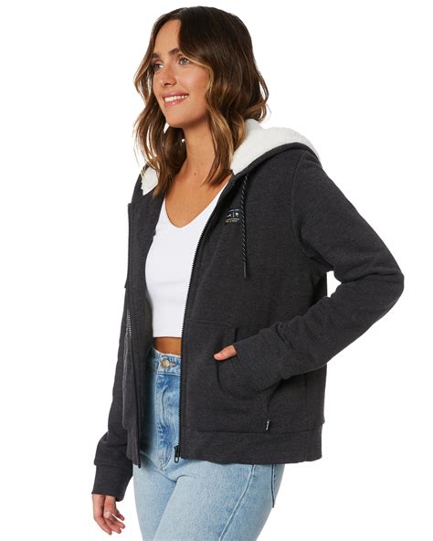 Hurley Sherpa Lined Hoodie Black Heather Surfstitch