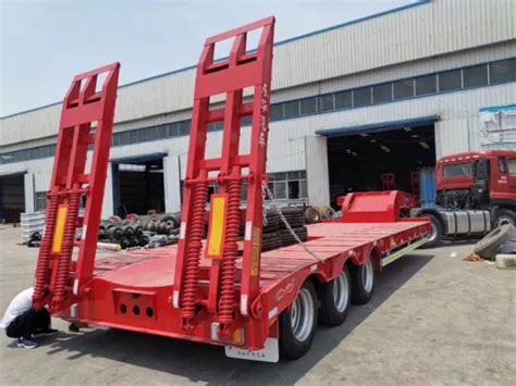 Capacity T Tons Axles Ft Container Lowboy Axle Lowbed Truck