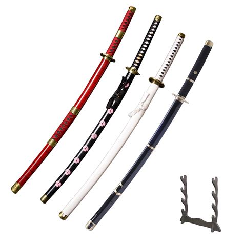 Buy Warrior Roronoa Zoro Set Of 4 100 Cm Wooden Katana Anime Cosplay