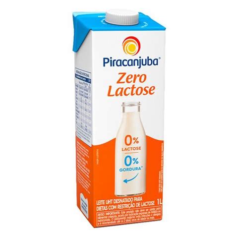 Leite Desnatado Zero Lactose Piracanjuba 1L Leite Magazine Luiza