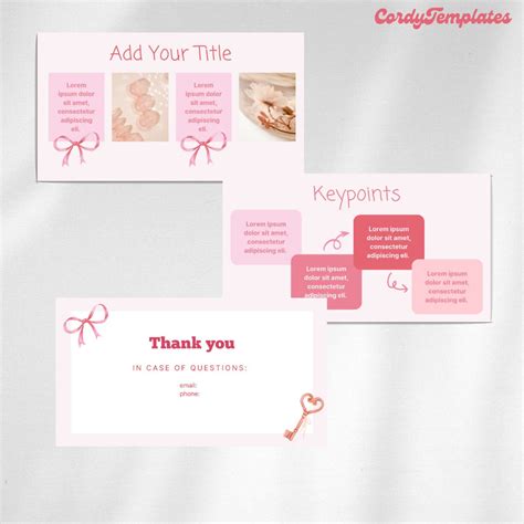 Coquette Aesthetic Powerpoint Template Presentation Canva Template