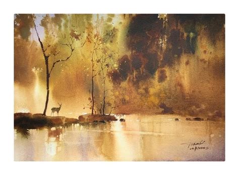 How To Paint Trees In Watercolor Painting Demo By Javid Tabatabaei