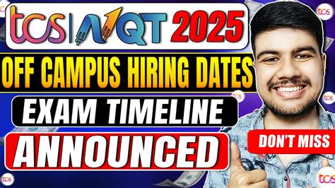 TCS NQT 2025 Off Campus Hiring Dates Announced Exam Timeline Inside