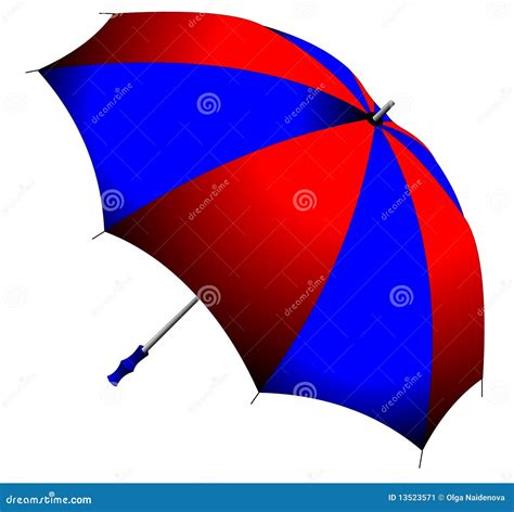 Red And Blue, Folding Umbrella Stock Image - Image: 13523571