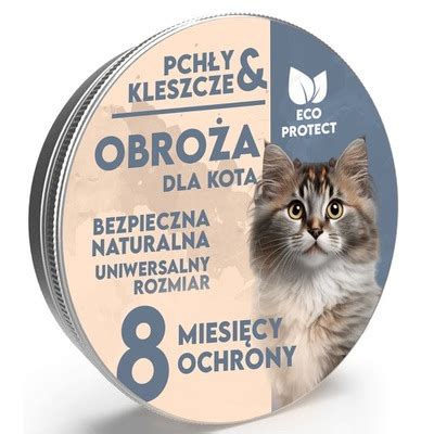 OBROŻA DLA KOTA NA PCHŁY KLESZCZE 8 MIESIĘCY 38 CM 12020452444