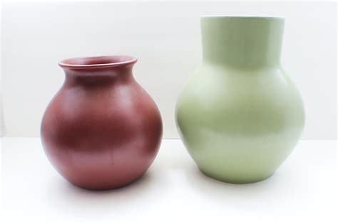 Beautiful Set Of Ceramic Vases Made In Portugal Ebth