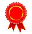 Blank Award Template Rosette With Golden Medal Vector Image