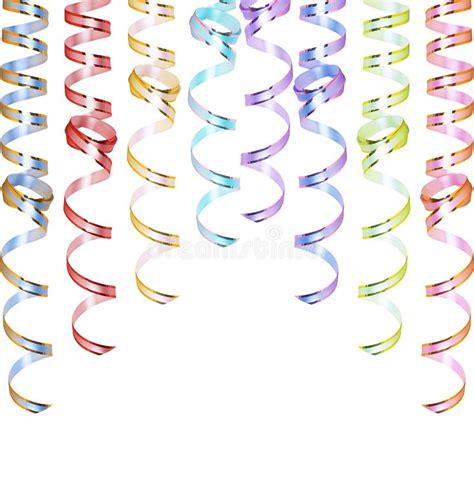 Gold Streamers For Festive Decoration Stock Image - Image of festive, carnaval: 35417711