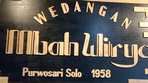 Sejak 1958‼️wedangan Mbah Wiryo Purwosari Solo Langganan Artis