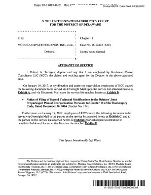 Fillable Online Kccllc N THE UNITED STATES BANKRUPTCY COURT FOR THE