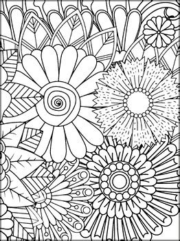 Bloom With Joy Beautiful Flowers Coloring Pages For Relaxation And