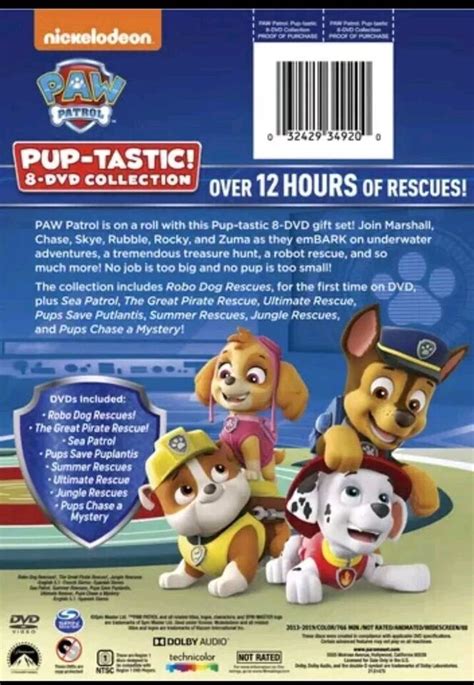 Paw Patrol Pup Tastic Dvd Collection New Dvd Boxed Set O Card