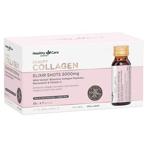 Buy Healthy Care Beauty Collagen Elixir Shots 5000mg 25ml X 7 Bottles