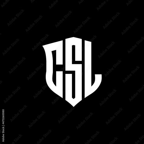 CSL Letter Logo Design With Black Background In Illustrator Vector