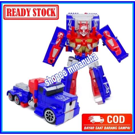 Jual Mainan Anak Super Robot Bisa Berubah Mobil Optimus Prime Super