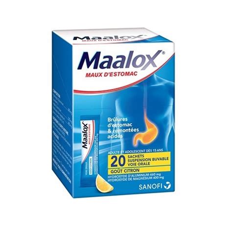 MAALOX MAUX DESTOMAC CITRON 20 SACHETS