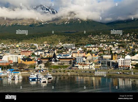 Port of Ushuaia, capital of the Tierra Del Fuego, Antarctica and ...