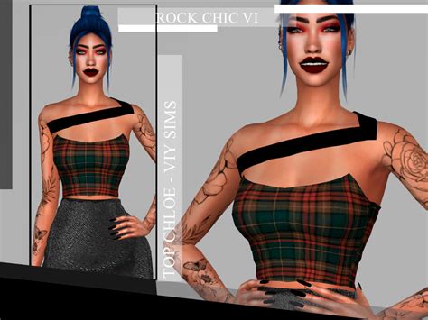 Rock Chic Vi Top Chloe The Sims 4 Catalog