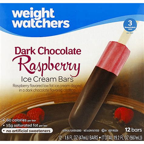 Weight Watchers Dark Chocolate Raspberry Ice Cream Bars Ice Cream