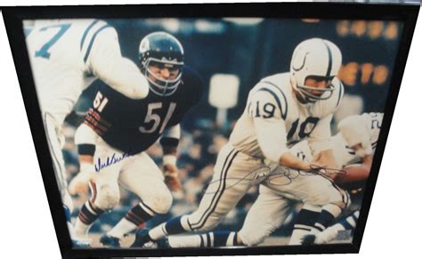 Johnny Unitas Dick Butkus Dual Signed Autographed 16x20 Photo Bears