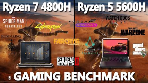 Ryzen 7 4800h Vs Ryzen 5 5600h Gaming Benchmark Test Nvidiartx3050 Stealthgamersg Youtube