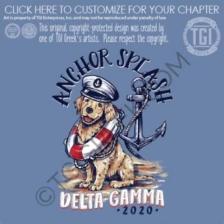 Delta Gamma UNFL Anchor Splash TGI Greek